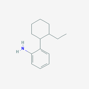 molecular formula C14H21N B13222659 2-(2-Ethylcyclohexyl)aniline 