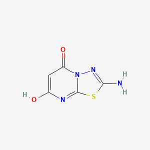 molecular formula C5H4N4O2S B13222670 2-Amino-7-hydroxy-5H-[1,3,4]thiadiazolo[3,2-A]pyrimidin-5-one 