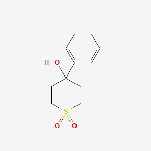 molecular formula C11H14O3S B13222682 4-Hydroxy-4-phenyl-1lambda6-thiane-1,1-dione 