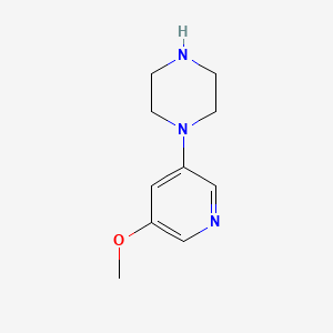 molecular formula C10H15N3O B13222699 1-(5-Methoxypyridin-3-yl)piperazine 