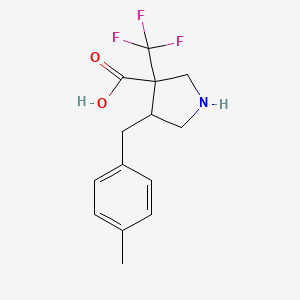 4-[(4-Methylphenyl)methyl]-3-(trifluoromethyl)pyrrolidine-3-carboxylic acid