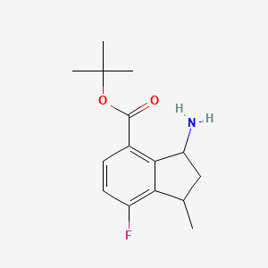 tert-Butyl 3-amino-7-fluoro-1-methyl-2,3-dihydro-1H-indene-4-carboxylate