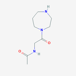 molecular formula C9H17N3O2 B13222737 N-[2-(1,4-diazepan-1-yl)-2-oxoethyl]acetamide 