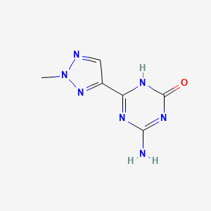 molecular formula C6H7N7O B13222793 4-Amino-6-(2-methyl-2H-1,2,3-triazol-4-yl)-2,5-dihydro-1,3,5-triazin-2-one 