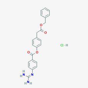 molecular formula C23H22ClN3O4 B132228 FOY 251 苯甲酸苄酯盐酸盐 CAS No. 71079-12-4