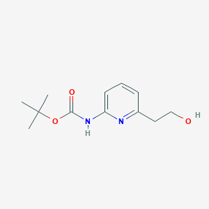 molecular formula C12H18N2O3 B1322281 叔丁基6-(2-羟乙基)吡啶-2-基氨基甲酸酯 CAS No. 402933-56-6
