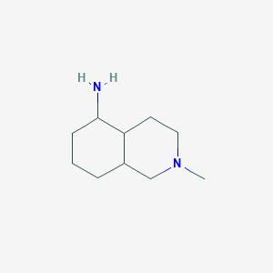 molecular formula C10H20N2 B13222817 2-Methyl-decahydroisoquinolin-5-amine 