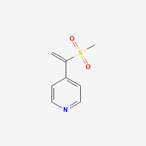 molecular formula C8H9NO2S B13222834 4-(1-Methanesulfonylethenyl)pyridine 