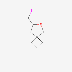 molecular formula C9H15IO B13222971 7-(Iodomethyl)-2-methyl-6-oxaspiro[3.4]octane 