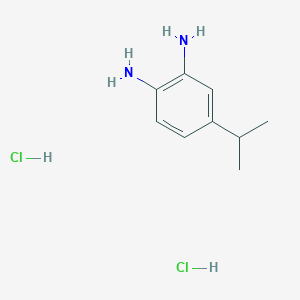 molecular formula C9H16Cl2N2 B13223006 4-(Propan-2-yl)benzene-1,2-diamine dihydrochloride 