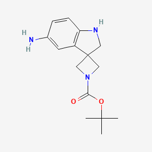 tert-Butyl 5'-amino-1',2'-dihydrospiro[azetidine-3,3'-indole]-1-carboxylate