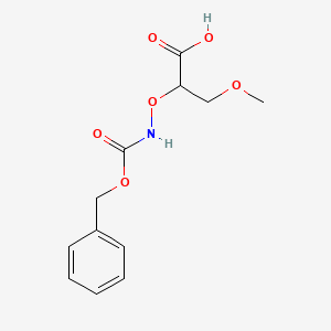 molecular formula C12H15NO6 B13223026 2-({[(Benzyloxy)carbonyl]amino}oxy)-3-methoxypropanoic acid 