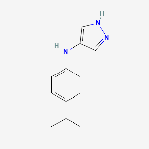 molecular formula C12H15N3 B13223043 N-[4-(Propan-2-yl)phenyl]-1H-pyrazol-4-amine 