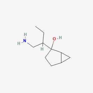 molecular formula C10H19NO B13223049 2-(1-Aminobutan-2-yl)bicyclo[3.1.0]hexan-2-ol 