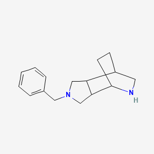 molecular formula C16H22N2 B13223067 4-Benzyl-4,8-diazatricyclo[5.2.2.0,2,6]undecane 