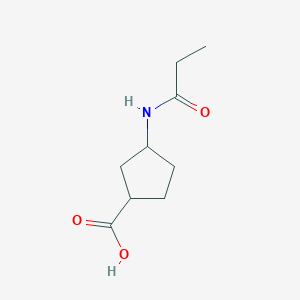 molecular formula C9H15NO3 B13223075 3-Propanamidocyclopentane-1-carboxylic acid 