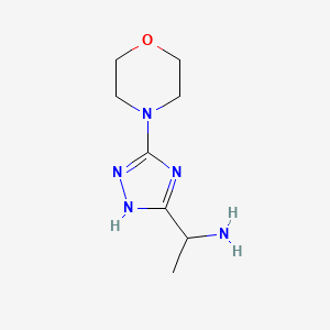 1-[3-(Morpholin-4-yl)-1H-1,2,4-triazol-5-yl]ethan-1-amine