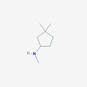 molecular formula C8H17N B13223082 N,3,3-trimethylcyclopentan-1-amine 