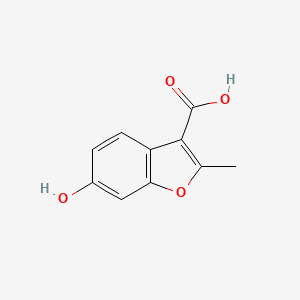 molecular formula C10H8O4 B1322313 6-Hydroxy-2-methylbenzofuran-3-carboxylic acid CAS No. 854515-52-9
