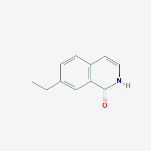 molecular formula C11H11NO B13223159 7-Ethyl-1,2-dihydroisoquinolin-1-one 