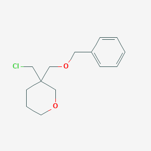 molecular formula C14H19ClO2 B13223164 3-[(Benzyloxy)methyl]-3-(chloromethyl)oxane 