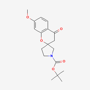 tert-Butyl 7-methoxy-4-oxo-3,4-dihydrospiro[1-benzopyran-2,3'-pyrrolidine]-1'-carboxylate