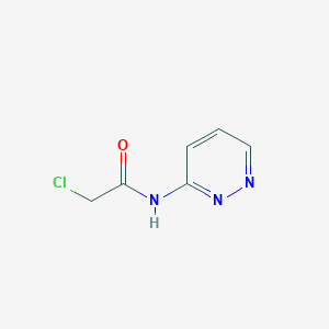 molecular formula C6H6ClN3O B13223174 2-Chloro-N-(pyridazin-3-yl)acetamide 