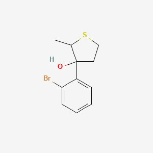 3-(2-Bromophenyl)-2-methylthiolan-3-ol