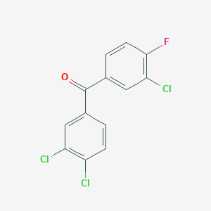 molecular formula C13H6Cl3FO B1322323 4-Fluoro-3,3',4'-trichlorobenzophenone CAS No. 951890-34-9