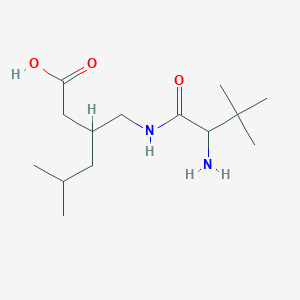 3-[(2-Amino-3,3-dimethylbutanamido)methyl]-5-methylhexanoic acid