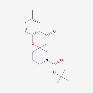 tert-Butyl 6-methyl-4-oxo-3,4-dihydrospiro[1-benzopyran-2,3'-piperidine]-1'-carboxylate