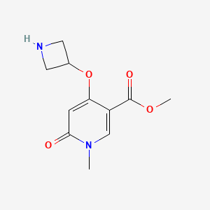 molecular formula C11H14N2O4 B13223294 Methyl 4-(azetidin-3-yloxy)-1-methyl-6-oxo-1,6-dihydropyridine-3-carboxylate 