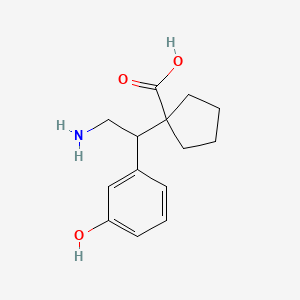 1-[2-Amino-1-(3-hydroxyphenyl)ethyl]cyclopentane-1-carboxylic acid