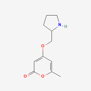 6-Methyl-4-[(pyrrolidin-2-yl)methoxy]-2H-pyran-2-one