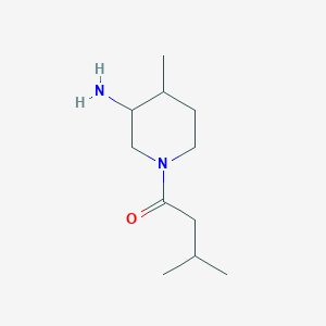 molecular formula C11H22N2O B13223324 1-(3-Amino-4-methylpiperidin-1-yl)-3-methylbutan-1-one 