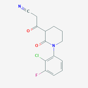 3-[1-(2-Chloro-3-fluorophenyl)-2-oxopiperidin-3-yl]-3-oxopropanenitrile