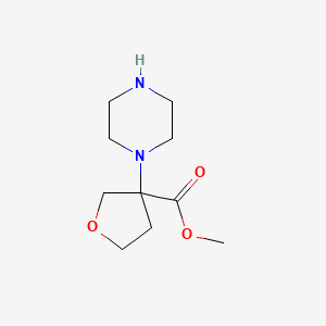 Methyl 3-(piperazin-1-yl)oxolane-3-carboxylate