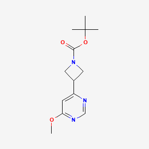 molecular formula C13H19N3O3 B13223332 tert-Butyl 3-(6-methoxypyrimidin-4-yl)azetidine-1-carboxylate 