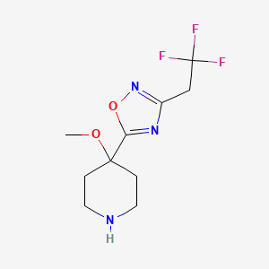 4-Methoxy-4-[3-(2,2,2-trifluoroethyl)-1,2,4-oxadiazol-5-yl]piperidine