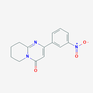 2-(3-Nitrophenyl)-4H,6H,7H,8H,9H-pyrido[1,2-a]pyrimidin-4-one