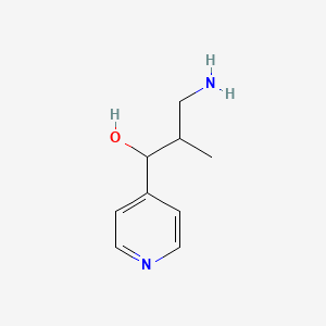 3-Amino-2-methyl-1-(pyridin-4-YL)propan-1-OL