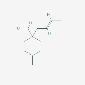 1-(But-2-en-1-yl)-4-methylcyclohexane-1-carbaldehyde