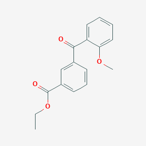 molecular formula C17H16O4 B1322341 3-Carboethoxy-2'-methoxybenzophenone CAS No. 746652-01-7