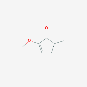 molecular formula C7H10O2 B13223423 2-Methoxy-5-methylcyclopent-2-EN-1-one 