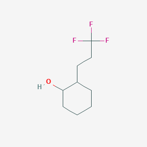 molecular formula C9H15F3O B13223451 2-(3,3,3-Trifluoropropyl)cyclohexan-1-OL 