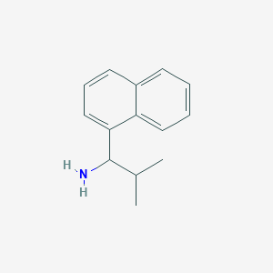 molecular formula C14H17N B13223489 2-Methyl-1-(naphthalen-1-YL)propan-1-amine 