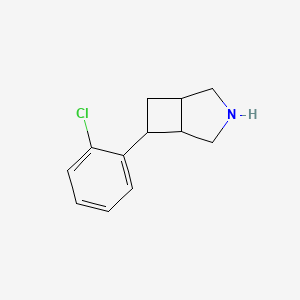 molecular formula C12H14ClN B13223492 6-(2-Chlorophenyl)-3-azabicyclo[3.2.0]heptane 