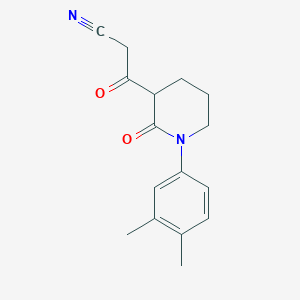 3-[1-(3,4-Dimethylphenyl)-2-oxopiperidin-3-yl]-3-oxopropanenitrile