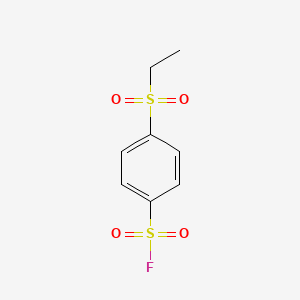 molecular formula C8H9FO4S2 B13223521 4-(Ethanesulfonyl)benzene-1-sulfonyl fluoride 