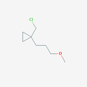 molecular formula C8H15ClO B13223533 1-(Chloromethyl)-1-(3-methoxypropyl)cyclopropane 